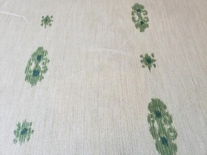 SANDOWN & BORNE AZTEC COTTON PRINT YELLOW GREEN DRAPERY UPHOLSTERY FABRIC - Picture 1 of 3
