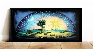 Affiche Terre Plate 1888 - Plafond de Verre d'Aristote - Firmament Dôme Arbre de Vie - Photo 1 sur 13