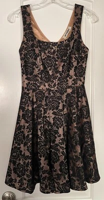 Mystic Black Lace Dress Retro Nude Lining Size Small (Read for Size) - Image 1 of 4