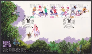 NEUSEELAND - 2016 AKTIV SEIN KINDERGESUNDHEIT - 3V - FDC - Bild 1 von 4