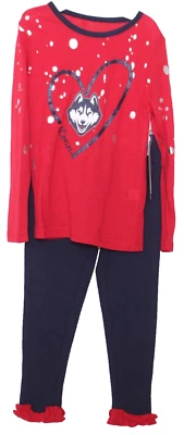 NEW UConn Huskies Colosseum Athletics Red LS Shirt/Pants Set Toddler Girl's 3T - Image 1 of 4