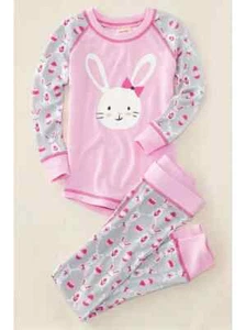 Chasing Fireflies Munki Munki Bunnies & Eggs PJ's 2 Piece Pajama Set Pink Sz 4 - Picture 1 of 2