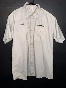 VTG Case IH Protexall Farm Work Wear Shirt Short Sleeve Adult 3XLT Gray USA Made - Picture 1 of 7