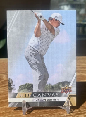 JASON DUFNER 2024 Upper Deck Golf UD Canvas #C-12 Black Parallel SP PGA 1:80 - Image 1 of 2