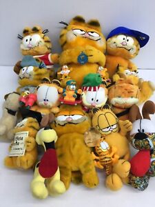 VTG & Modern LOT 20 Garfield the Cat Odie Plush Stuffed Animal Dolls Toy Figures