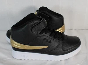 Zapatillas altas Fila A 5BM02058-016 negras blancas doradas para mujer nuevas - Imagen 1 de 14