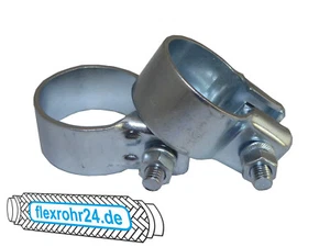 2x Flachschelle VW Schelle Auspuffschelle Breitbandschelle Universal Ø 39-69mm - Bild 1 von 2