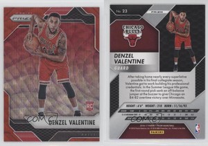 2016-17 Panini Prizm Ruby Wave Prizm Denzel Valentine #23 Rookie RC