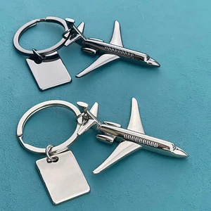 Classic 3D Simulation Model Airplane Plane Keychain Key Chain Ring Keyring Gift - Picture 1 of 12