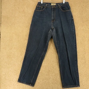 LL BEAN Womens 14 Reg Relaxed Fit Straight Leg High Waist MOM Denim Jeans 30x29 - Picture 1 of 8