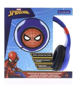 KIDS MARVEL SPIDER-MAN FOLDABLE LEXIBOOK PREMIUM STEREO HEADPHONES TOP QUALITY - Picture 1 of 2