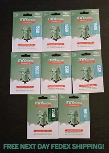 7 Mint Mobile Prepaid SIM Cards 15GB + One 20 GB Card of Data for 3 Months Total - Photo 1 sur 4