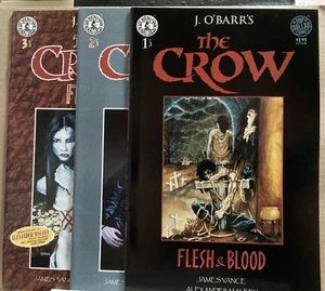 J O'BARR'S THE CROW FLESH & BLOOD #1 2 3 KITCHEN SINK 1996 1ST PRINTS! - Picture 1 of 6