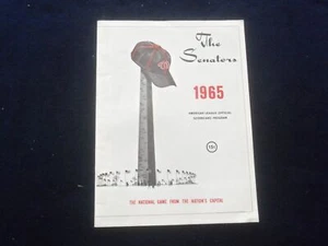 1965 WASHINGTON SENATORS VS. NEW YORK YANKEES SCORECARD - J 8398 - Picture 1 of 7