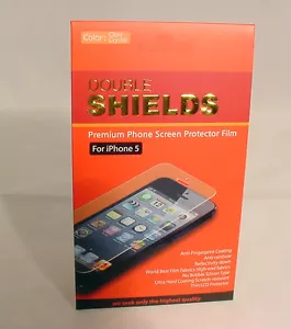 PELLICOLA PROTEGGI SCHERMO TELEFONO DOPPIO SCUDO PREMIUM PER IPHONE 5 #66-AA - Foto 1 di 3