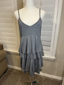 “JUICY COUTURE” Y2K FASHION GRAY RUFFLE TANK DRESS – MED - Picture 1 of 7