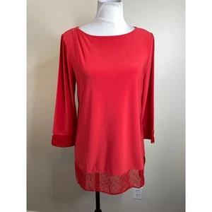 Jones New York Signature Tunika Top Größe Medium durchsichtig Perlenbesatz Bluse neu mit Etikett $ 69 - Bild 1 von 10