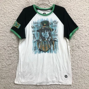 Double D Ranch Top Shirt 2X Damen Plus weiß Indianer Grafik Raglan Tee - Bild 1 von 9