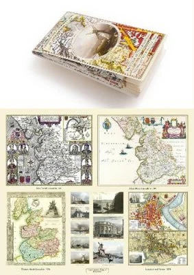 A Lancashire 1611 – 1836 – Fold Up Map that features a collection of Four - image 1 of 2