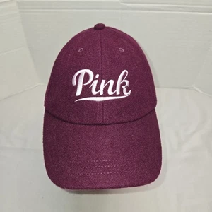 Victoria's Secret Baseballmütze Kappe PINK Erwachsene Einheitsgröße Wollmischung weinrot bestickt - Bild 1 von 6