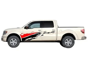 Pegatina a rayas distorsionadas para camioneta pickup para Ford Raptor F-150 calcomanías laterales gráficas - Imagen 1 de 10