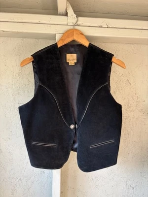 Vintage Wrangler Leather Vest Size M - Image 1 of 4