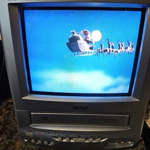 2002 Cinch 9" Color Gaming TV/VCR Combo VHS Retro Röhrenfernseher T09085 funktioniert ohne Fernbedienung - Bild 1 von 15