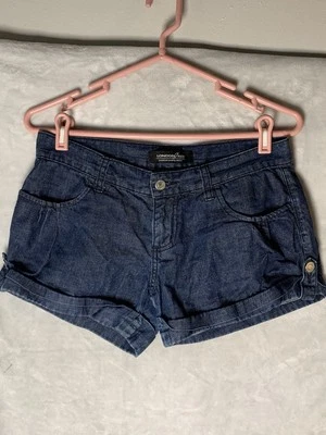 London Jeans Blue Denim Booty Shorts Women’s Size 2 Rolled Hem Casual Summer - Image 1 of 4