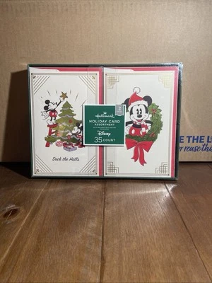 NEW Hallmark Disney Mickey Mouse 35  Count Holiday Christmas Cards Assortment - Image 1 of 4