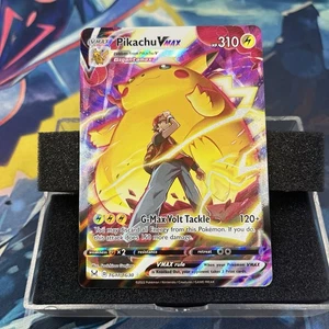 Juego de cartas coleccionables Pokémon Pikachu VMAX TG17/TG30 Swsh11: Galería de entrenadores de origen perdido casi como nuevo - Imagen 1 de 8