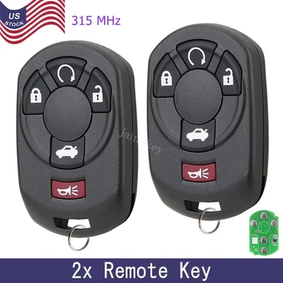 2 For 2005 2006 2007 Cadillac STS 5 Button Smart Remote Car Key Fob M3N65981403 - Image 1 of 4