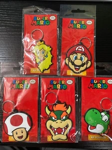 x 5 Nintendo SUPER MARIO BROS - Llavero Oficial Goma Llavero Oficial Mario - Imagen 1 de 4