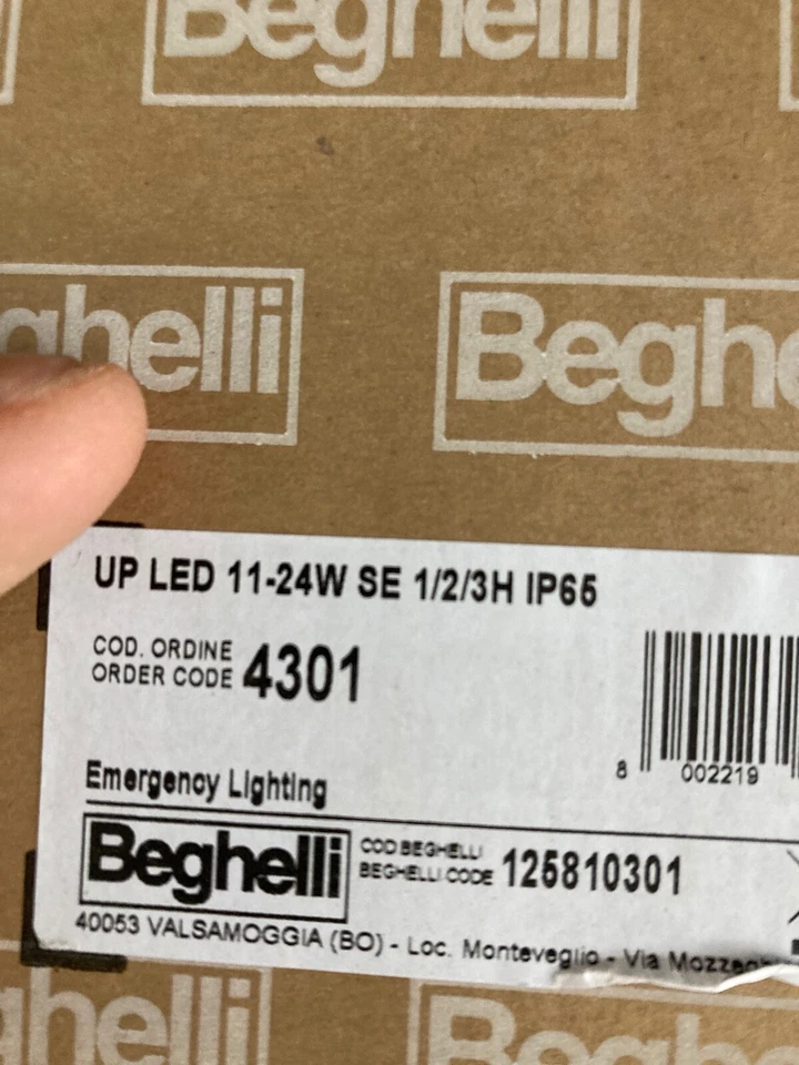 BEGHELLI 4301 UP LED 11-24W SE 1/2/3H IP65 - Immagine 1 di 1