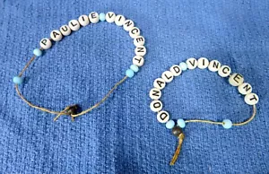 Vintage Baby Hospital Bracelet Alphabet Beads 1930's - Picture 1 of 3