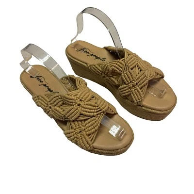 Free People Highline Espadrille Wedge Platform sandals in Natural Size 40 US 10 - Изображение 1 из 4
