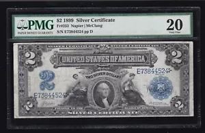US 1899 $2 M&A Silver Certificate Note FR 253 PMG 20 VF (524) - Picture 1 of 2