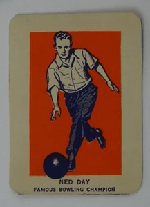 Ned Day Bowling Champion 1952 Wheaties Hand Cut #826-10 - Bild 1 von 3