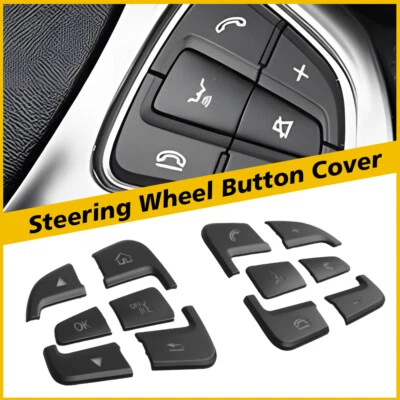 Car Interior Steering Wheel Button Cover Black For Mercedes Benz A B C GLA GLS O - Image 1 of 4