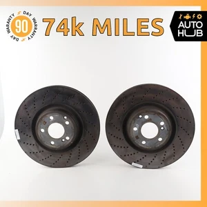 Mercedes W207 E550 C63 AMG Front Left & Right Drilled Disc Brake Rotors OEM 74k - Picture 1 of 12