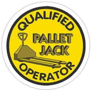 Qualified Pallet Jack Operator Hard Hat Decal Hard Hat Sticker Helmet Safety H42 - Picture 1 of 1