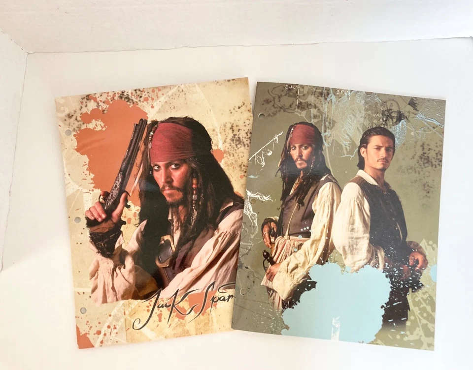 VTG Pirates Of The Caribbean Pocket Folders Disney Curse Of The Black Pearl - Image 1 of 4