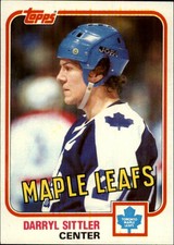 1981-82  Topps Maple Leafs Hockey Card #36 Darryl Sittler