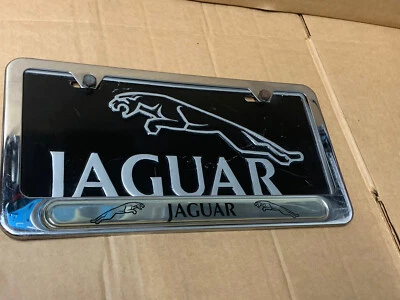  Jaguar XJ6 XJ12 VDP XJ40 Front Rear License Plate AND Frame Bracket EMBLEM - Image 1 of 4