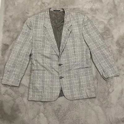 Blazer de Colección Fabrizio Cellini Lana Seda Chaqueta a Cuadros a Cuadros 42R Hecho en Canadá Carrera Foto 1 de 4