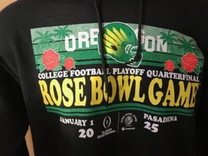 2025 Rose Bowl NCAA Football Playoff Quarterfinal Oregon Ducks Hoodie Size XL - Picture 1 of 4