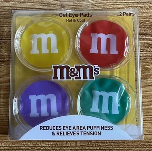 M&M Reusable Gel Eye Pads Hot & Cold  (2 Pair Pack) New Sealed Rare HTF - Picture 1 of 2