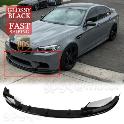 For BMW F10 M5 2012-2016 Glossy Black MP Style Front Bumper Lip Spoiler Splitter - Image 1 of 4
