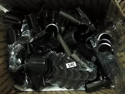 98 CANTIDAD 90 grados 1" T soporte de metal tubo conector abrazadera flexible junta en T negro Foto 1 de 4