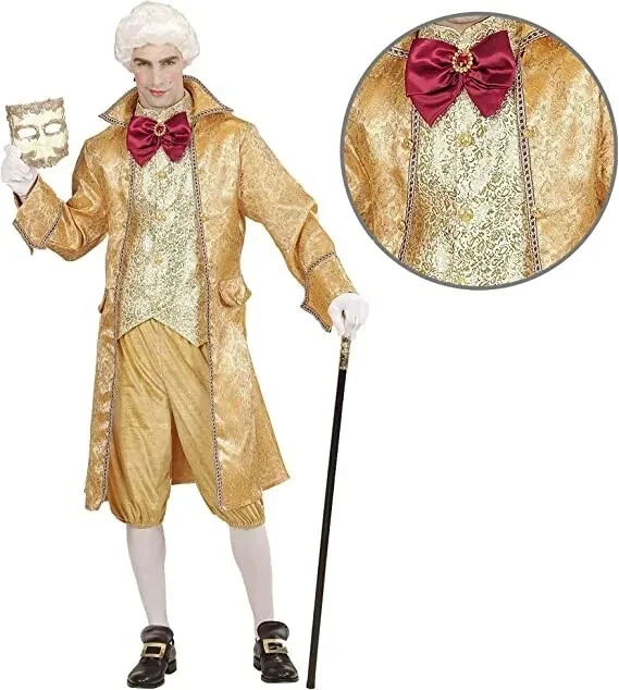Goldene Venezianische Maske – Schmetterlingsmaske Für Karneval, Halloween & Cosplay (Damen/Herren)