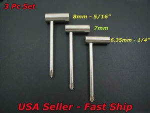 Guitar Truss Rod Wrench Set fits some Gibson, PRS, etc 6.35mm 7mm 8mm 1/4" 5/16" - Picture 1 of 3